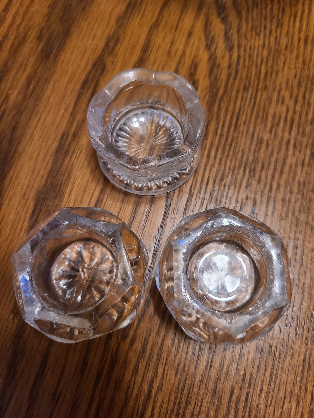 Vintage Pressed Glass Yrinket Dishes - Set of 3